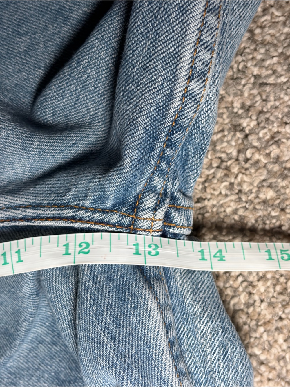 Vintage 1996 Levi’s 521 Tapered Fit Leg Size 18 Long Light Wash Made in USA VTG - Picture 14 of 16